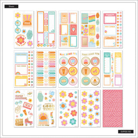 The Happy Planner Sunshine Vibes Classic 30 Sheet Sticker Value Pack