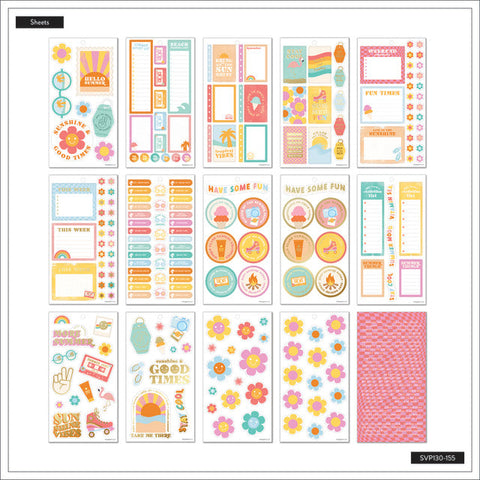Image of The Happy Planner Sunshine Vibes Classic 30 Sheet Sticker Value Pack