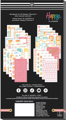 Image of The Happy Planner Sunshine Vibes Classic 30 Sheet Sticker Value Pack