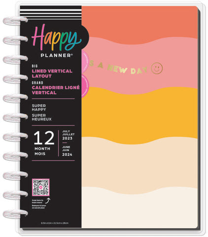 Image of Front view of the Super Happy Big 12 month Planner by Happy Planner