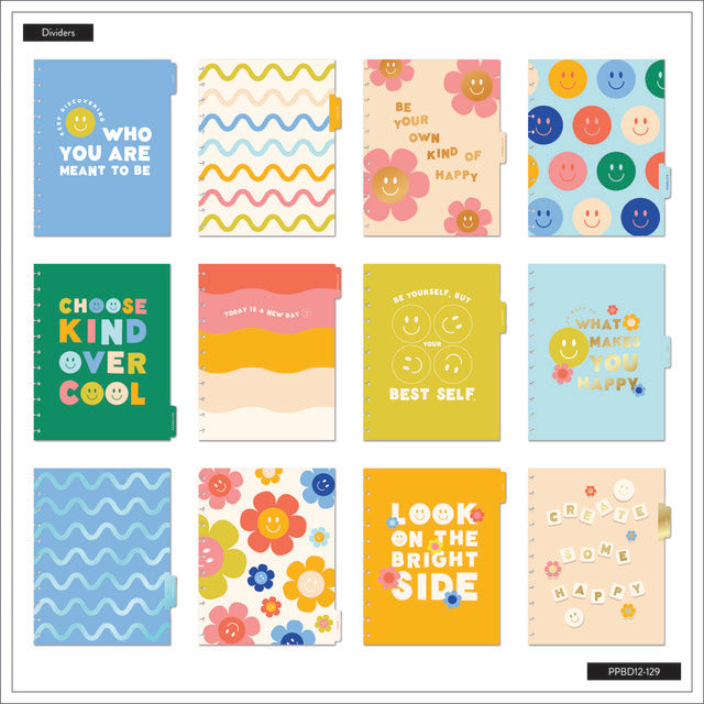 Internal dividers of the Super Happy Big 12 month planner by Happy Planner