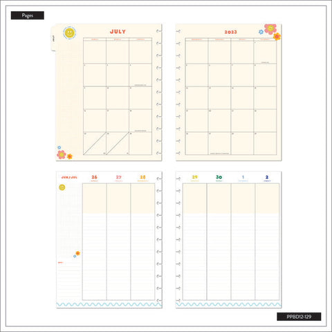 Image of Internal layout of the Super Happy Big 12 month planner by Happy Planner