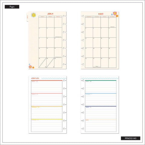 Image of Internal layout of the Super Happy Mini 12 month planner by Happy Planner
