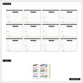 The Happy Planner Teacher Notes 12 Month Desk Calendar