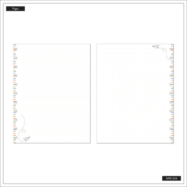 Internal page view of the Teacher Notes Big Notebook from Happy Planner