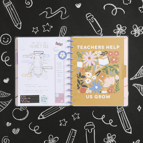 Image of Lifestyle shot of the Teacher Notes Big Notebook by Happy Planner