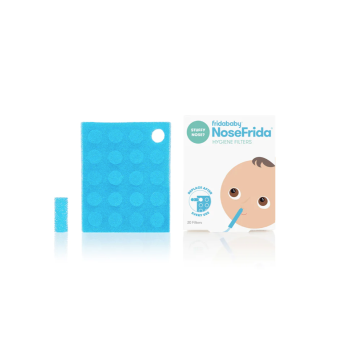 An image of the Nosefrida Hygiene Filters with product packaging