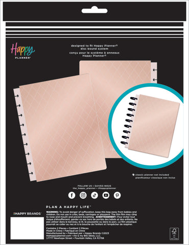Image of The Happy Planner Crushed Rose Classic Snap In Soft Covers
