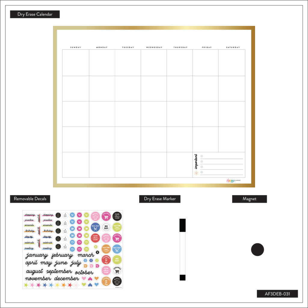 The Happy Planner Colorblock Dry Erase Board