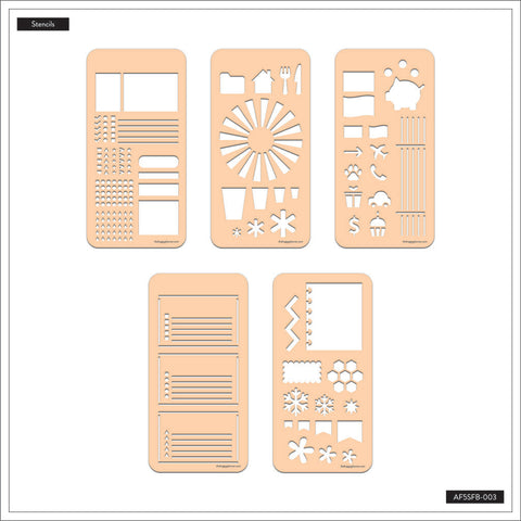 Image of The Happy Planner Trackers Stencil Fan Book