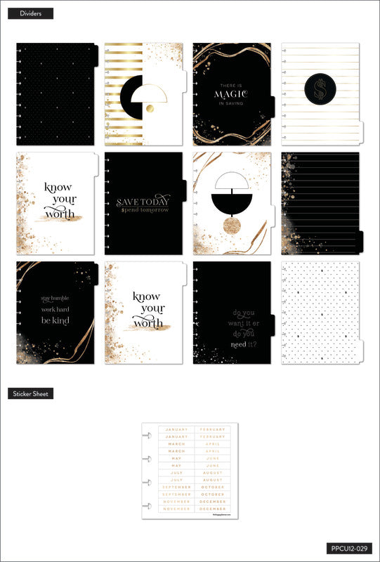 The Happy Planner Know Your Worth Classic 12 Month Budget Planner