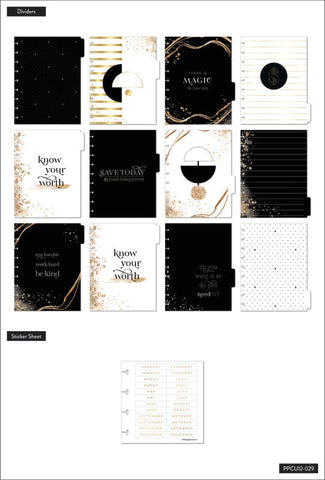 Image of The Happy Planner Know Your Worth Classic 12 Month Budget Planner