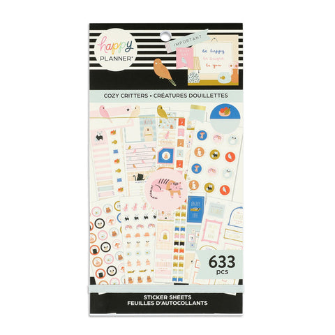 Image of The Happy Planner Cozy Critters Classic 30 Sheet Sticker Value Pack