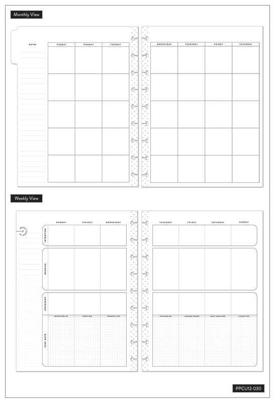 The Happy Planner Let Your Heart Wander Classic 12 Month Wellness Planner