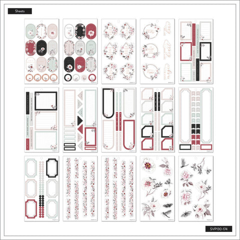 Image of The Happy Planner La Fleur Classic 30 Sheet Sticker Value Pack