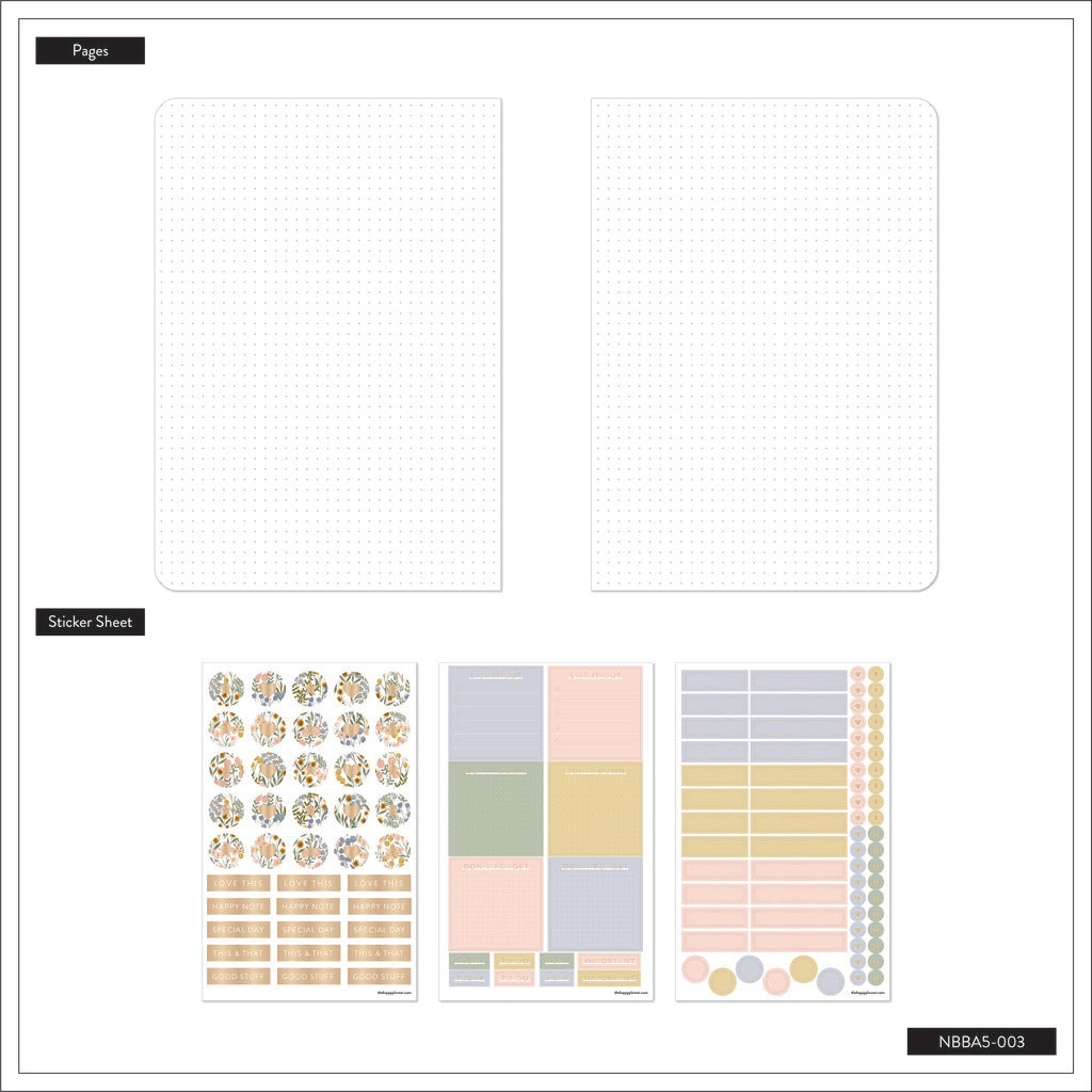 The Happy Planner Wildflower Ditsy Dot Grid Journal