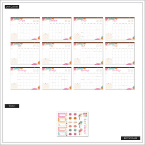 The Happy Planner Desert Dunes 12 Month Desk Calendar