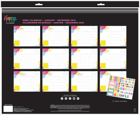 Image of The Happy Planner Joyful Expression 12 Month Desk Calendar