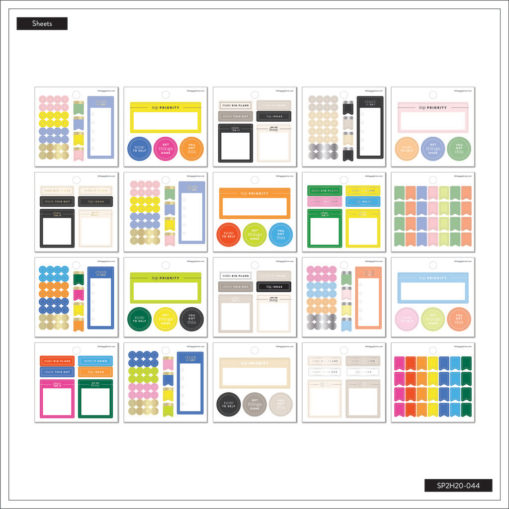 The Happy Planner Productivity Tiny Sticker Pad
