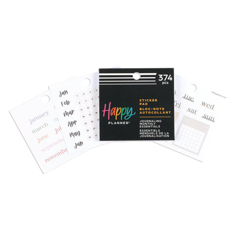 Image of The Happy Planner Journaling Monthly Essentials Tiny Sticker Pad