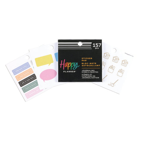 Image of The Happy Planner Journaling Icons & Quotes Tiny Sticker Pad