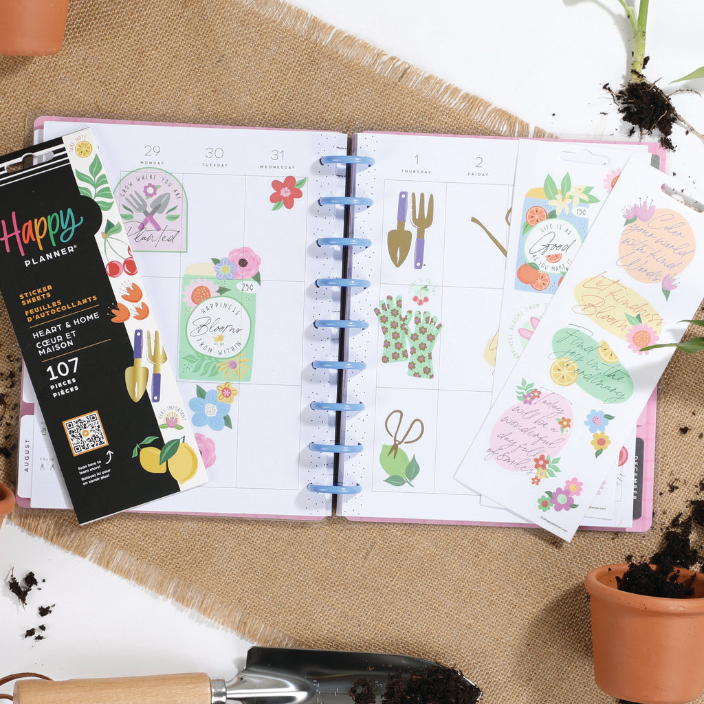 The Happy Planner Heart & Home 8 Sticker Sheets