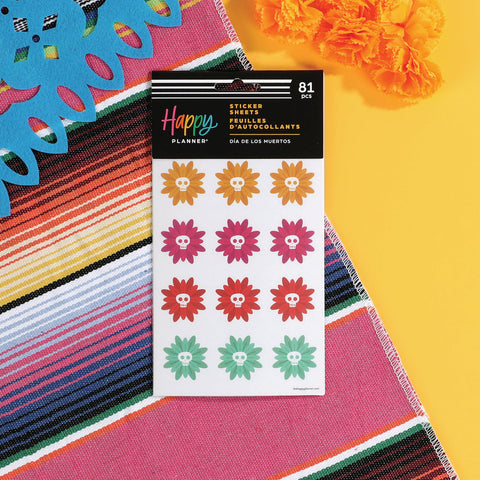 Image of The Happy Planner Dia De Los Muertos 5 Sheet Sticker Sheet