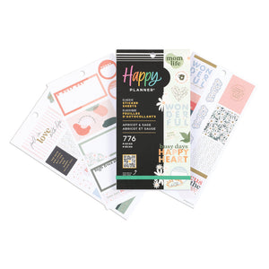 The Happy Planner Apricot & Sage 30 Sheet Sticker Value Pack