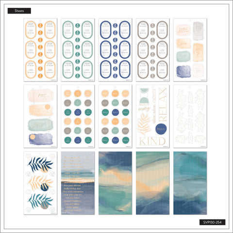 Image of The Happy Planner Calm Life 30 Sheet Sticker Value Pack