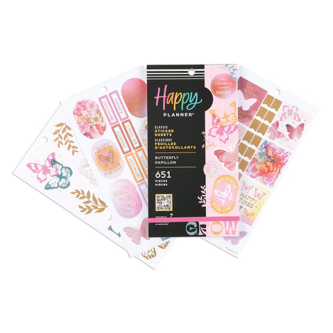 Image of The Happy Planner Butterfly Effect 30 Sheet Sticker Value Pack