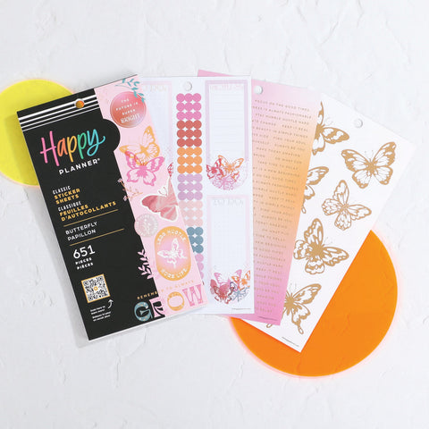 Image of The Happy Planner Butterfly Effect 30 Sheet Sticker Value Pack