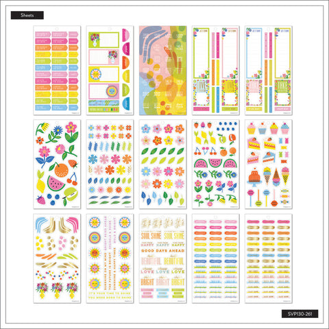 Image of The Happy Planner Sunny Risograph 30 Sheet Sticker Value Pack