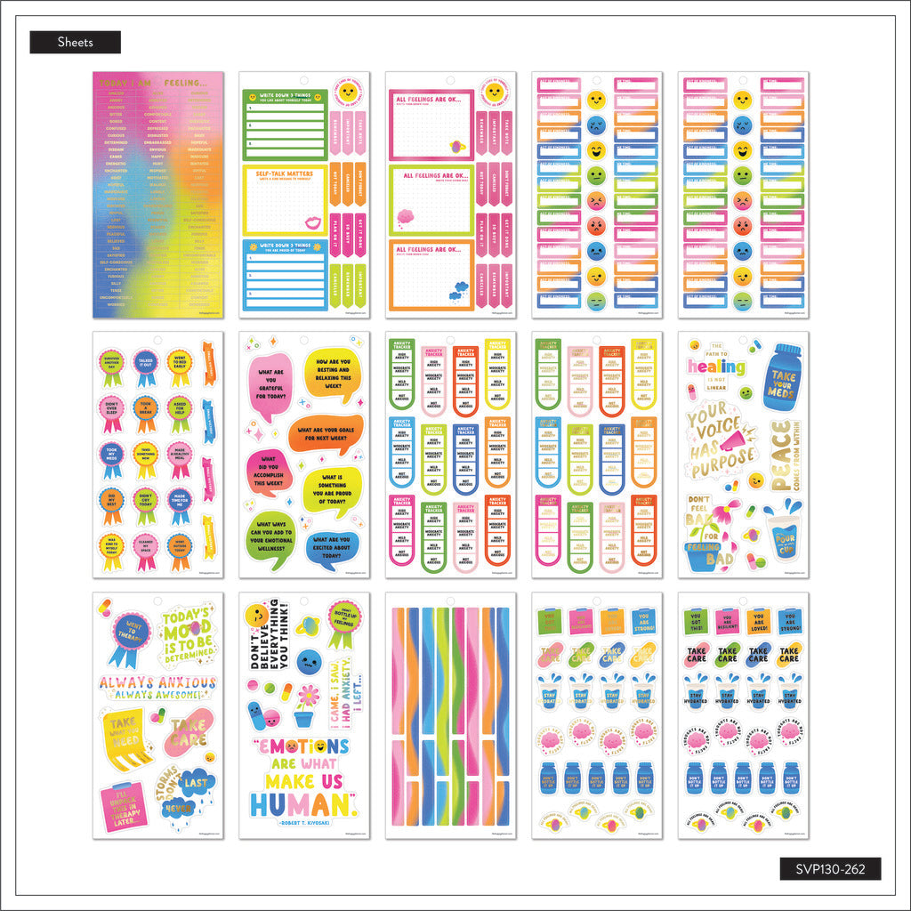 The Happy Planner Take Care of You 30 Sheet Sticker Value Pack