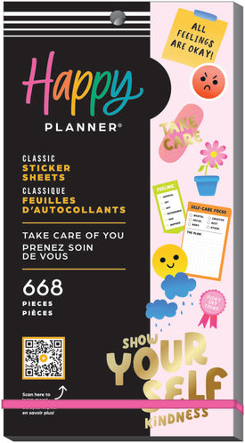 The Happy Planner Take Care of You 30 Sheet Sticker Value Pack