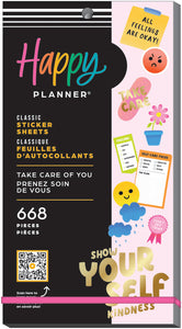 The Happy Planner Take Care of You 30 Sheet Sticker Value Pack