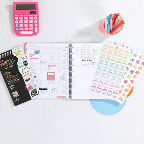 Image of The Happy Planner Bright Budget 30 Sheet Sticker Value Pack