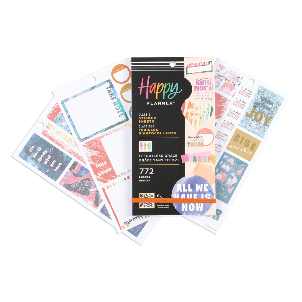The Happy Planner Effortless Grace 30 Sheet Sticker Value Pack