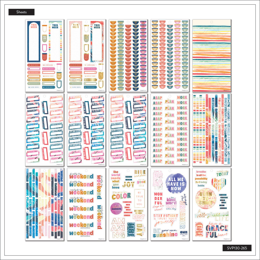 The Happy Planner Effortless Grace 30 Sheet Sticker Value Pack