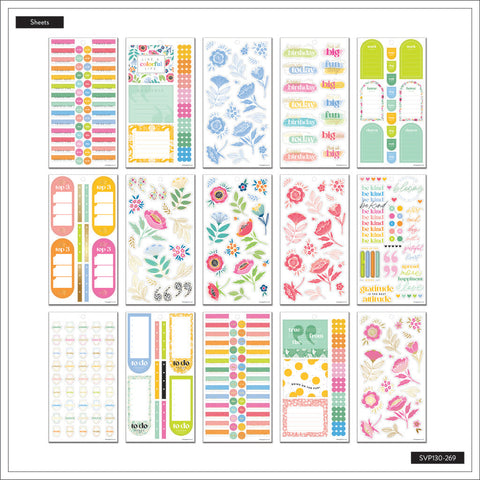 Image of The Happy Planner Tiny Florals 30 Sheet Sticker Value Pack
