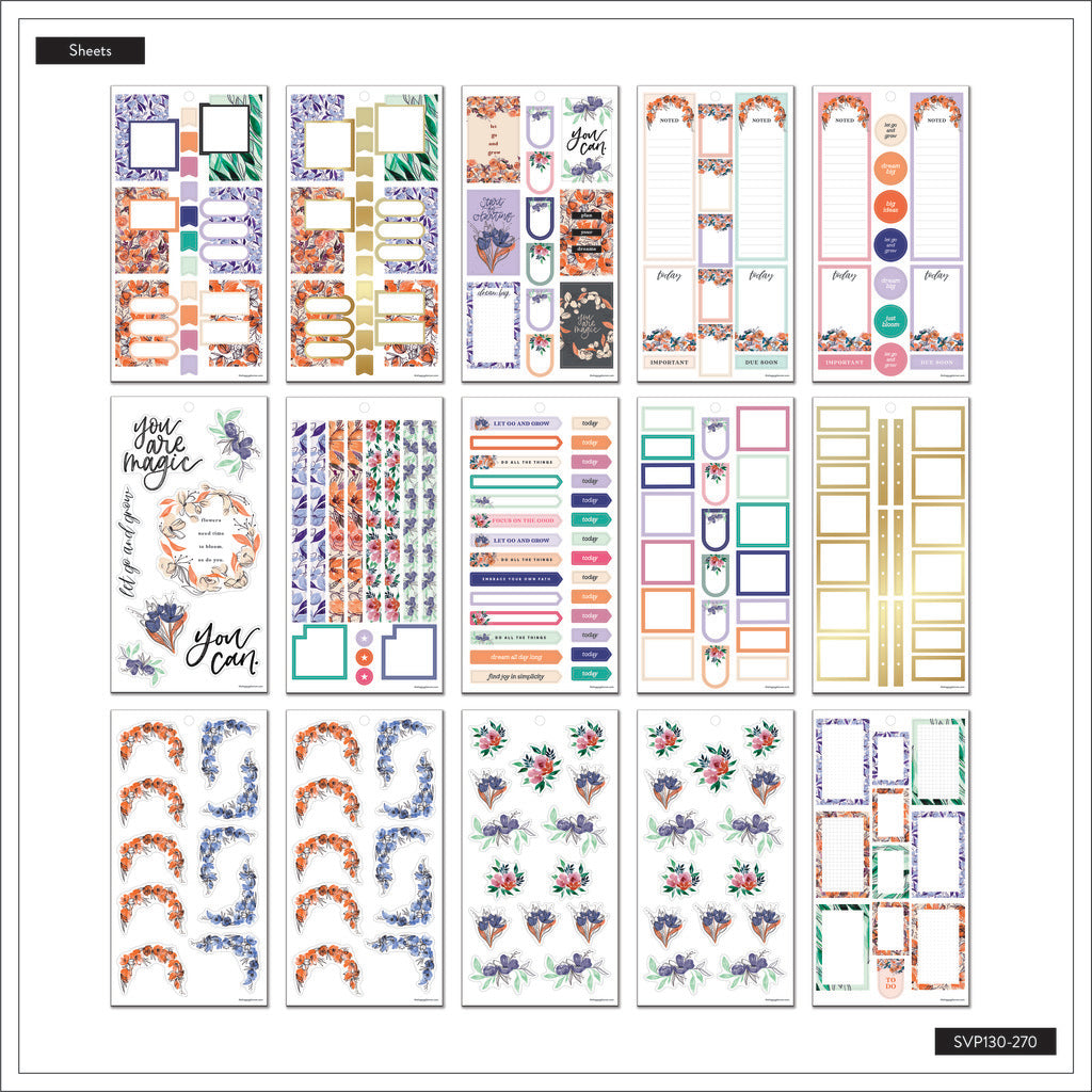 The Happy Planner Peggy Dean 30 Sheet Sticker Value Pack