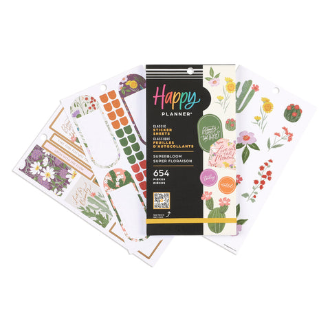 Image of The Happy Planner Superbloom 30 Sheet Sticker Value Pack