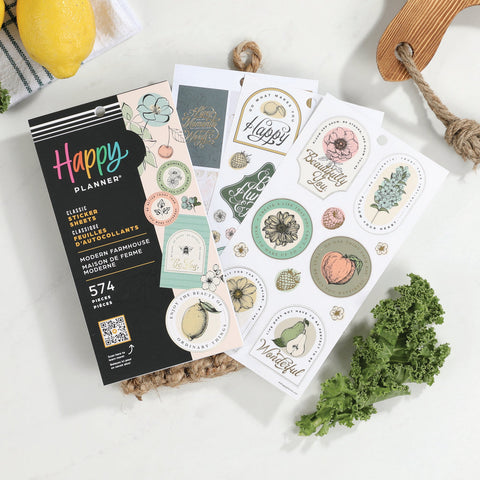 Image of The Happy Planner Modern Farmhouse 30 Sheet Sticker Value Pack
