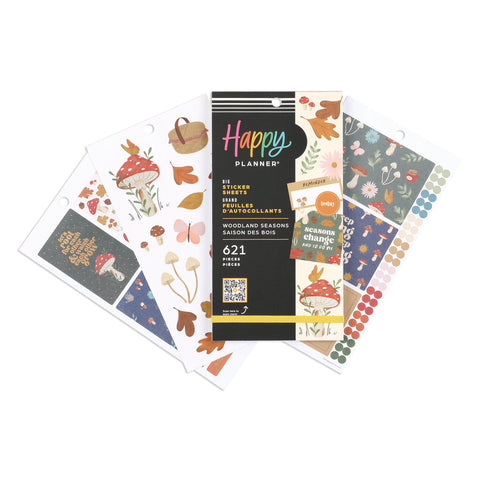 Image of The Happy Planner Woodland Seasons Big 30 Sheet Sticker Value Pack