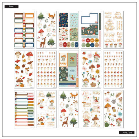 Image of The Happy Planner Woodland Seasons Big 30 Sheet Sticker Value Pack