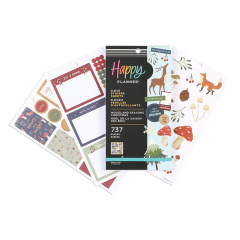 Image of The Happy Planner Woodland Seasons Christmas 30 Sheet Sticker Value Pack