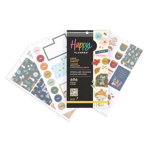 Image of The Happy Planner Woodland Seasons 30 Sheet Sticker Value Pack