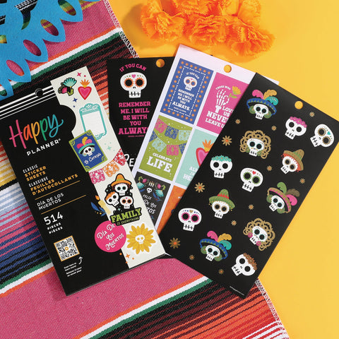Image of The Happy Planner Dia De Los Muertos 30 Sheet Sticker Value Pack