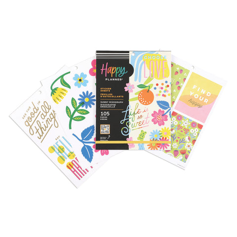Image of The Happy Planner Sunny Risograph Large Sticker Value Pack