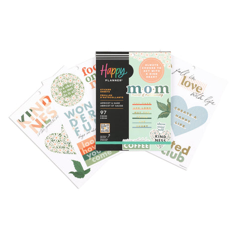 Image of The Happy Planner Apricot & Sage Large Sticker Value Pack