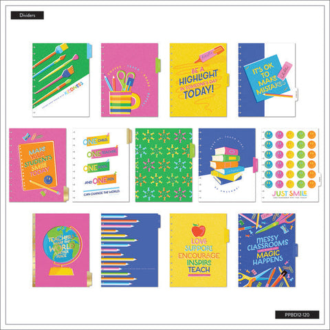 Image of The Happy Planner Abstract Silkscreen Teacher Big 12 Month Planner